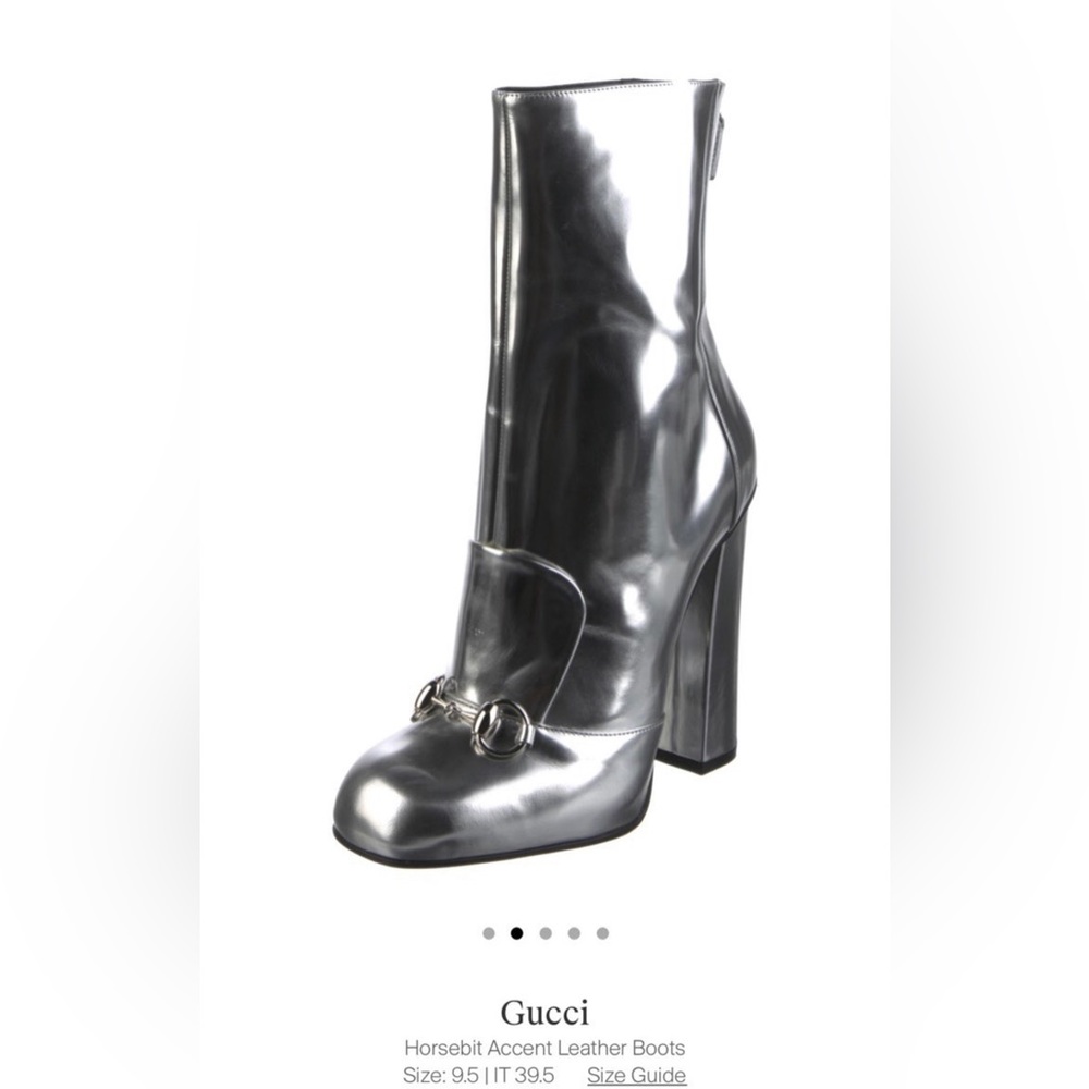 Gucci Horsebit Accent Leather Boots